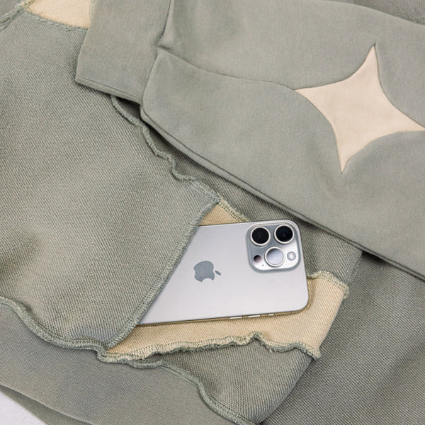 Common Hype Reversible Star Hoodie - Sage