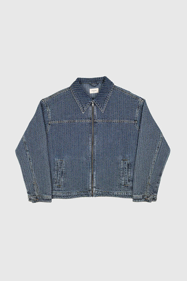Common Hype Commons Threaded Denim Jacket - Blue
