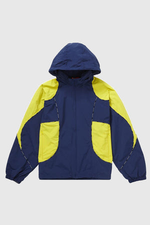 Supreme Logo Piping Hooded Track Jacket Navy