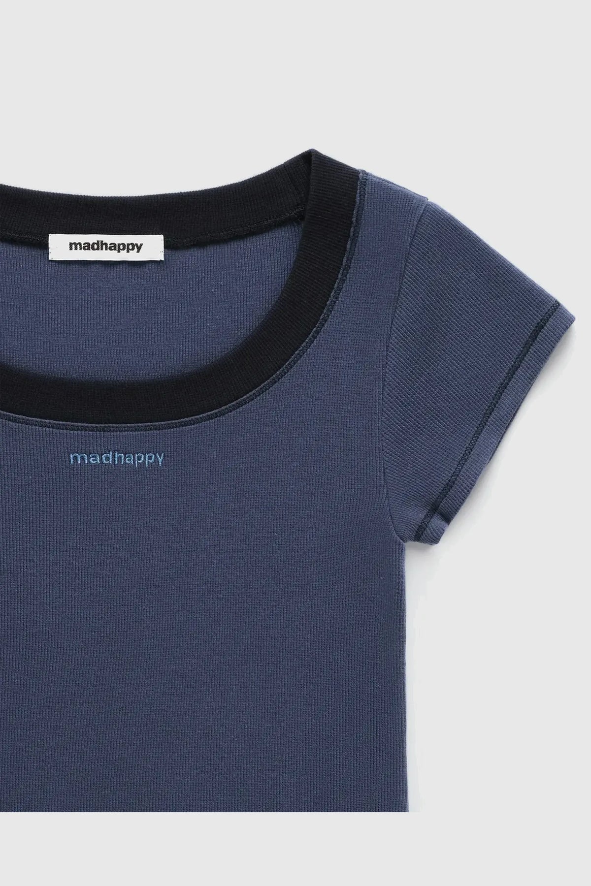Madhappy Lounge Cropped Rib Tee Cobalt