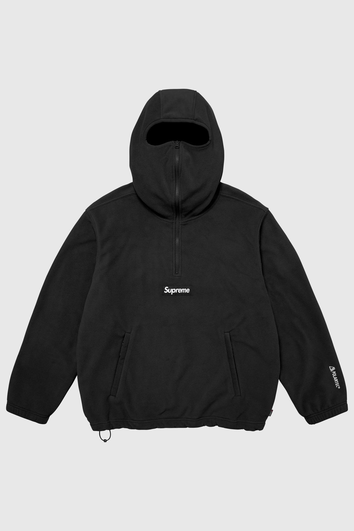 Supreme Supreme Polartec Face Mask Half Zip Hooded Sweatshirt (SS25) - Black