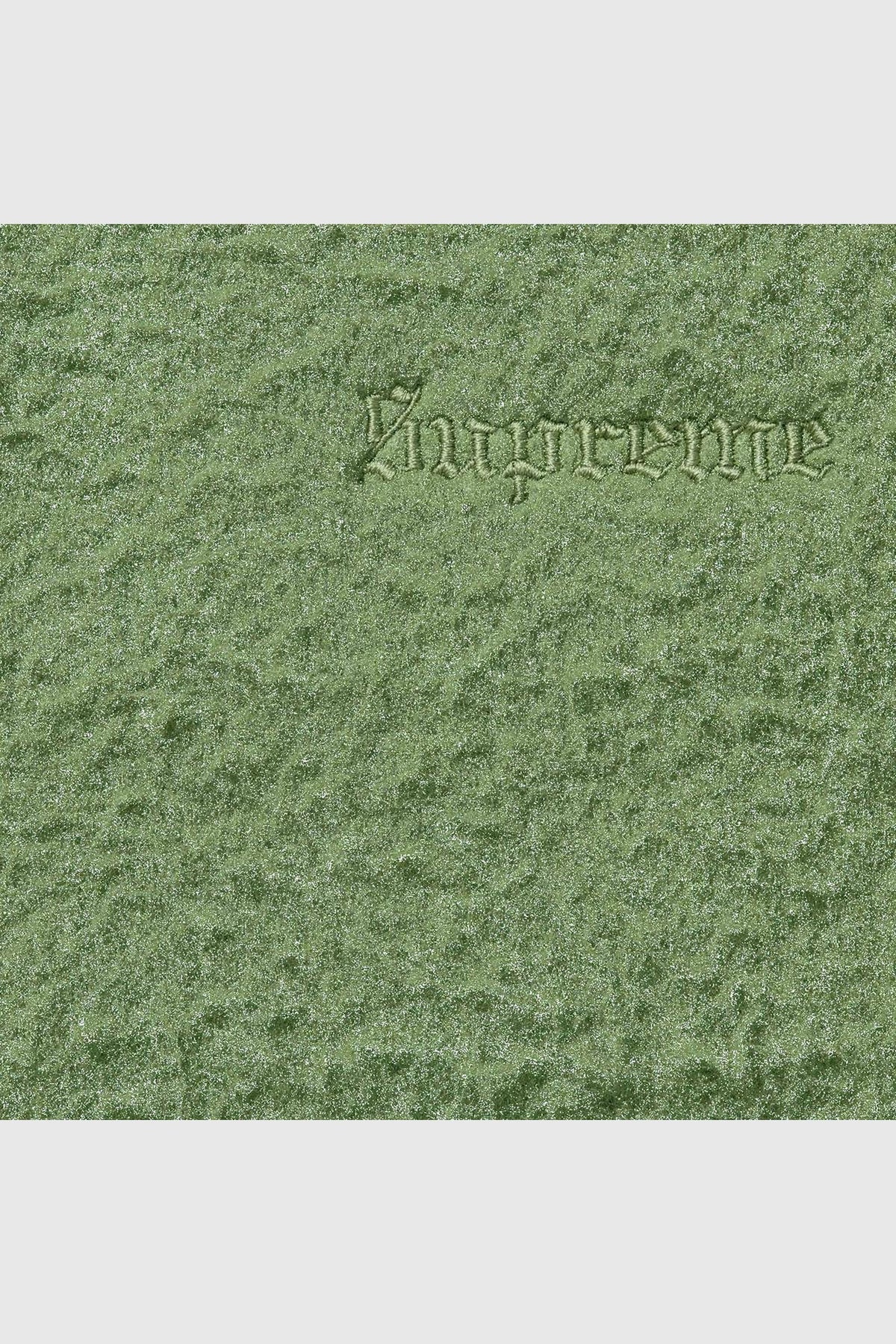 Supreme Pilled Zip-Up Hooded Sweatshirt Olive