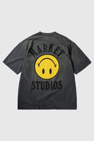 Market Smiley Lockup T-Shirt - Cement