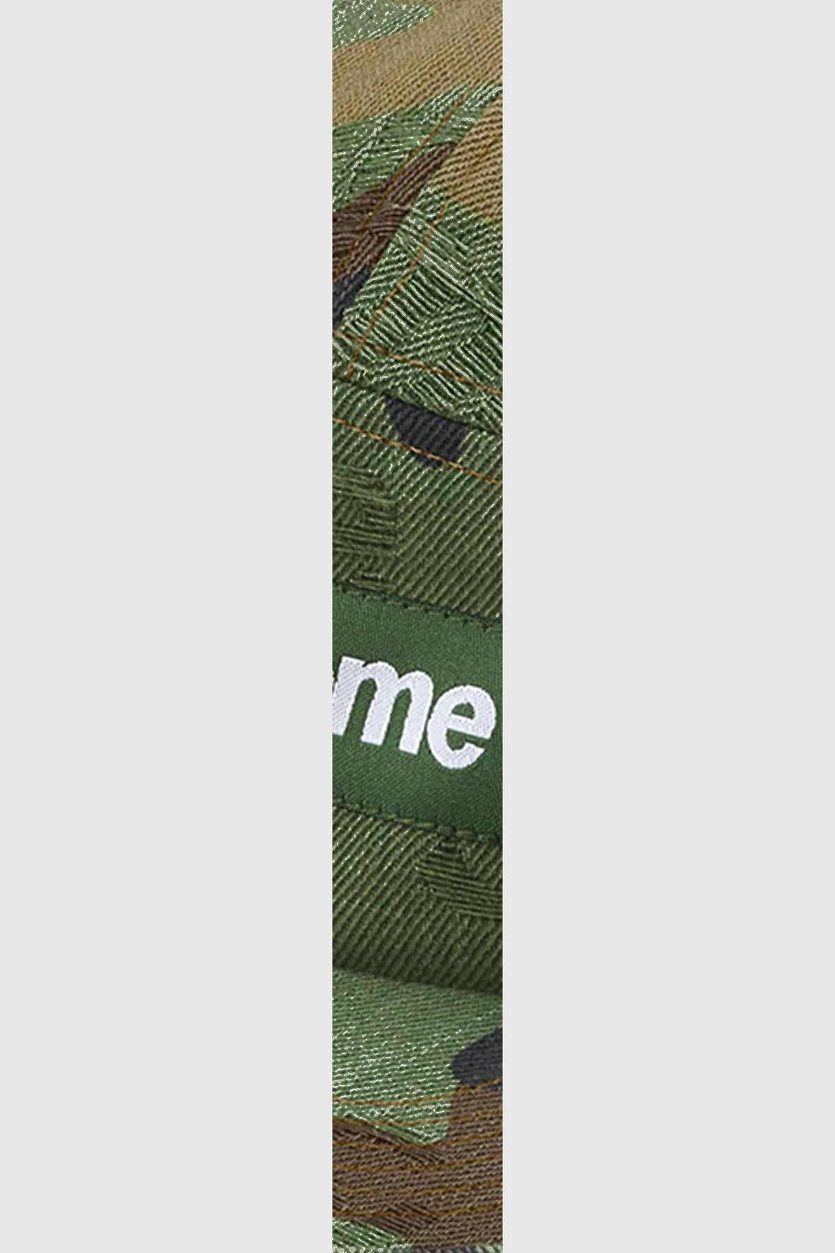 Supreme Supreme Jacquard Logos Denim Camp Cap (SS25) - Woodland Camo
