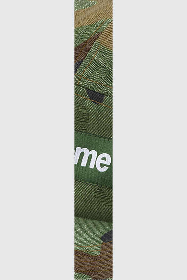 Supreme Supreme Jacquard Logos Denim Camp Cap (SS25) - Woodland Camo