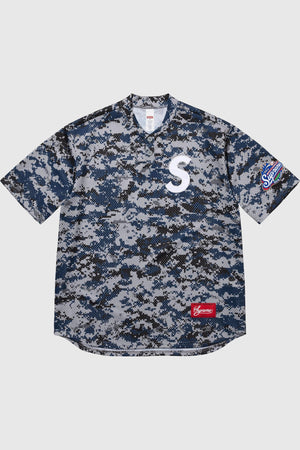 Supreme S Logo Baseball Henley (SS25) - Digi Camo
