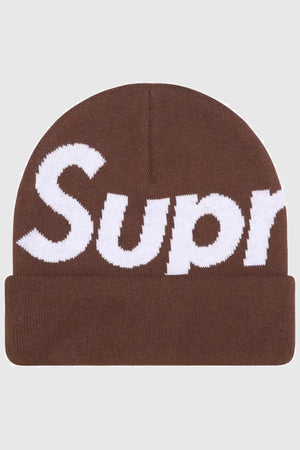 Supreme Big Logo Beanie - Brown