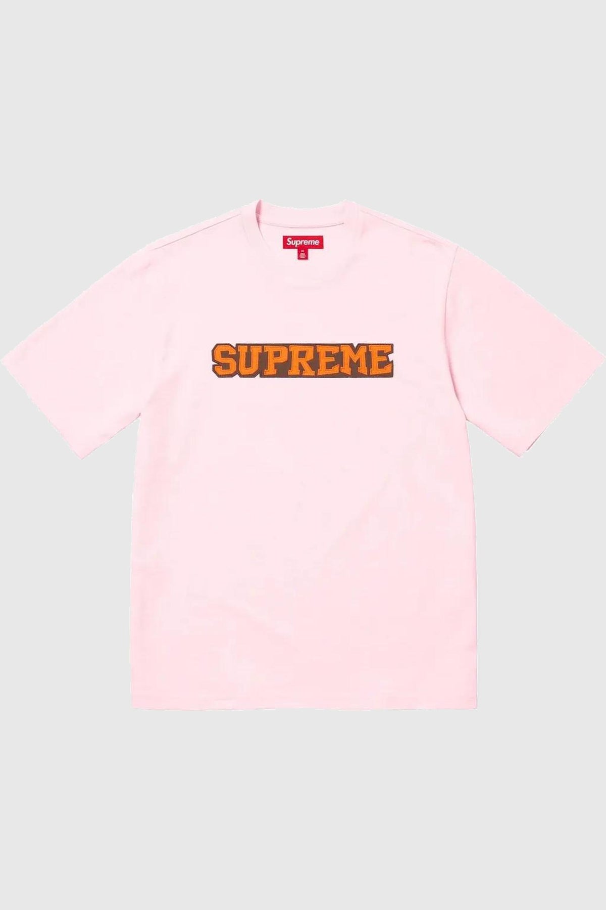 Supreme Satin Applique S/S Top Pink