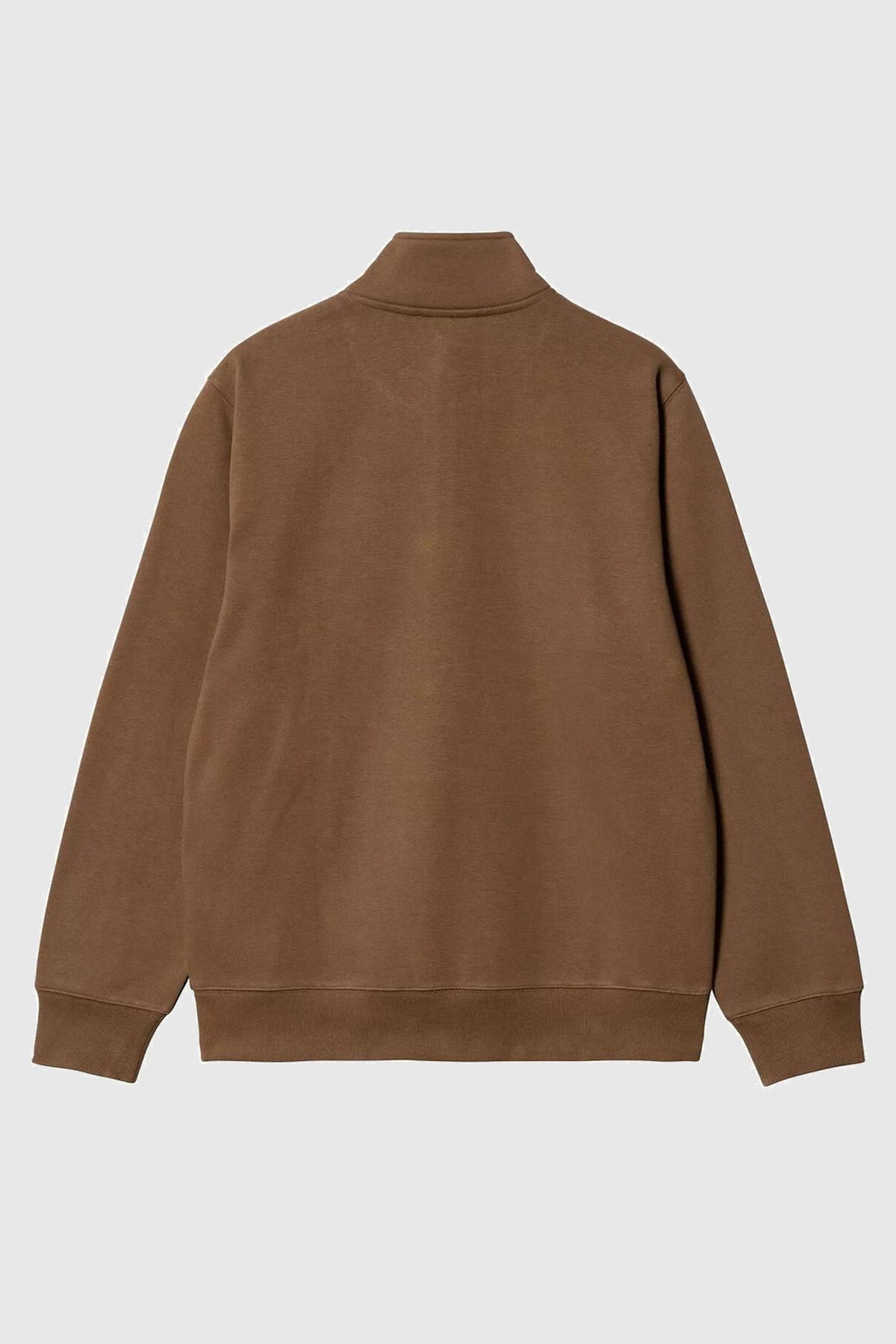 Carhartt WIP Chase Neck Zip Crew Sweat Brown