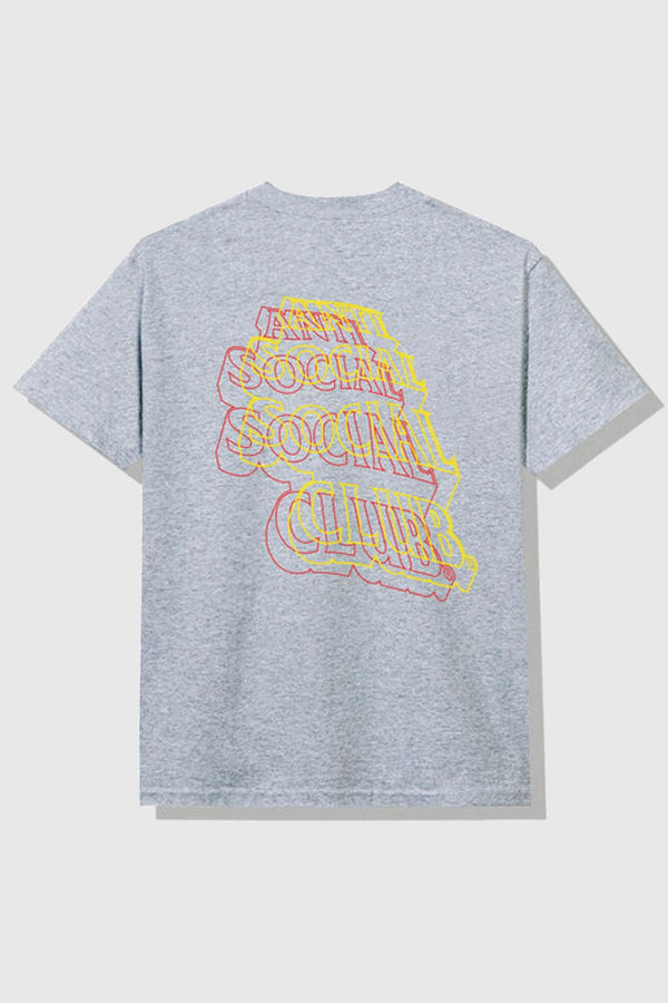 Anti Social Social Club Neon Lights And A Lot Of Rain T-shirt Heather Grey
