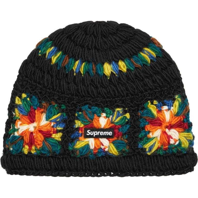 Supreme Crochet Beanie (SS25) - Black