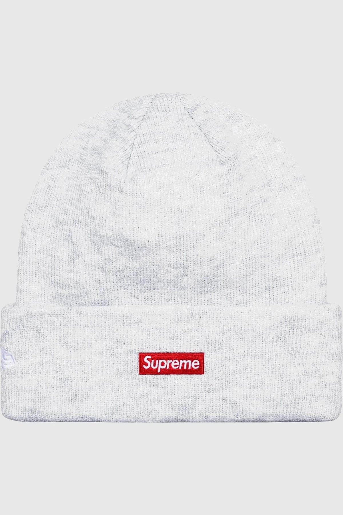 Supreme New Era S Logo Beanie Ash Grey