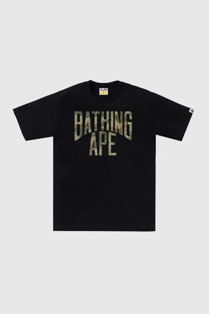 BAPE Layered Line Camo NYC Logo Tee Black/Beige