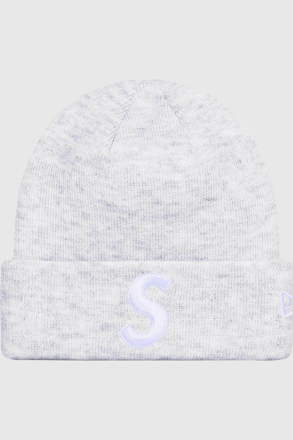 Supreme New Era S Logo Beanie Ash Grey
