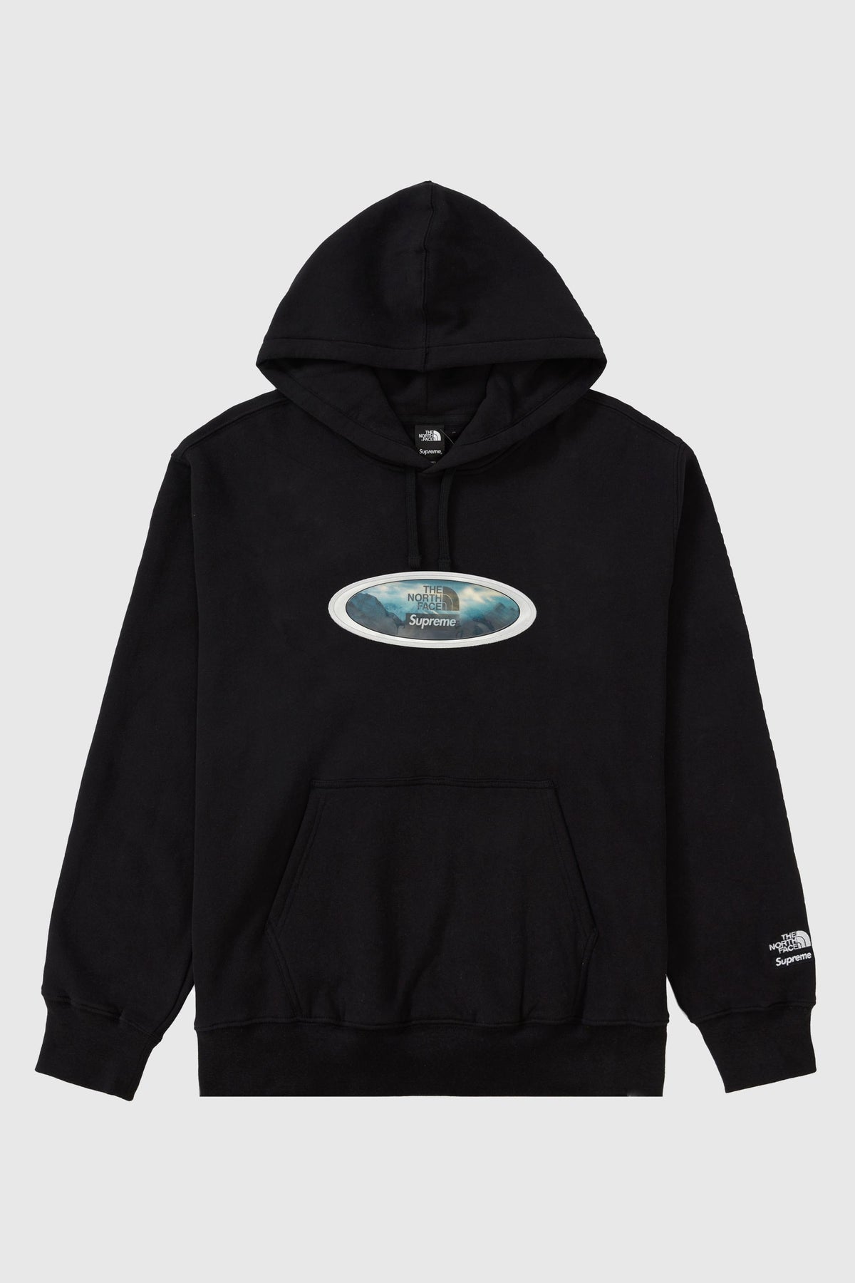 Supreme The North Face Lenticular Mountains Hooded Sweatshirt Black