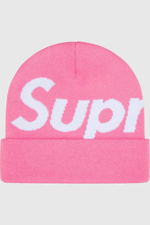 Supreme Big Logo Beanie Pink