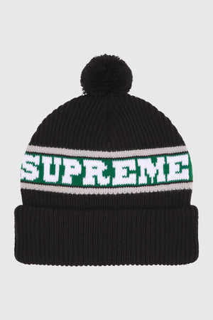 Supreme Big Strip Beanie Black