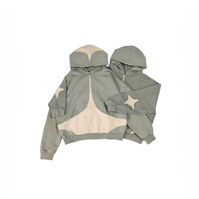 Common Hype Reversible Star Hoodie - Sage