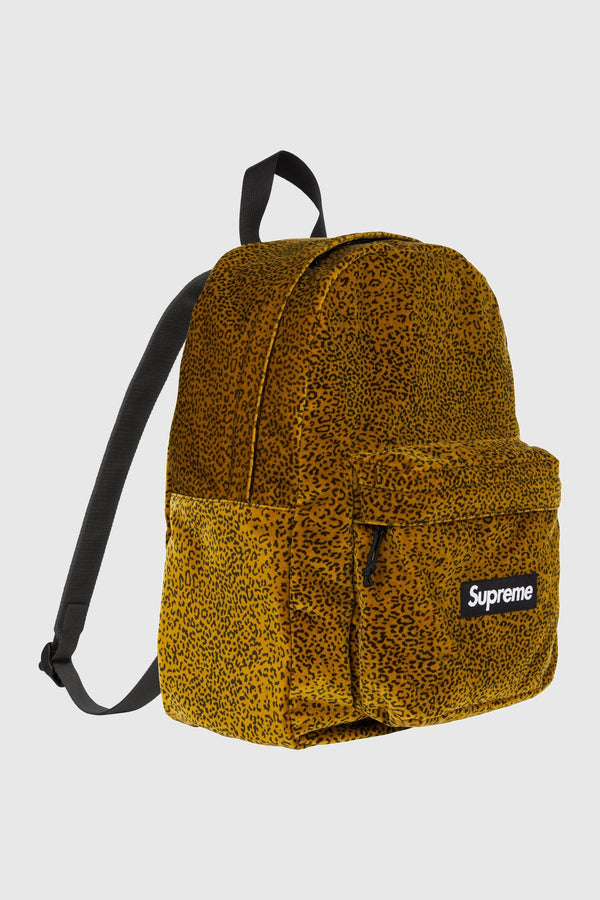Supreme Supreme Velvet Backpack (SS25) - Tan Leopard