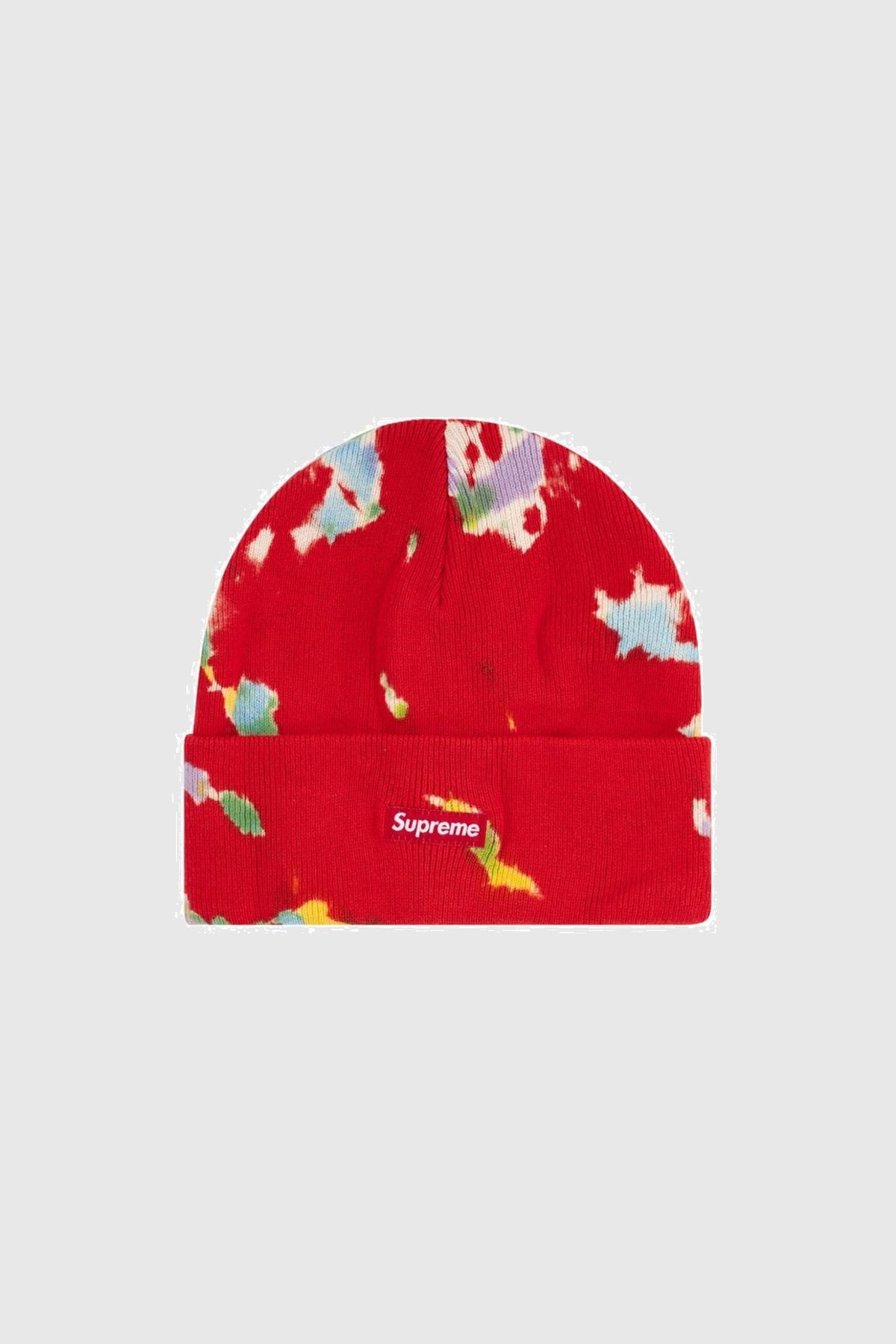Supreme Splatter Dyed Beanie Red