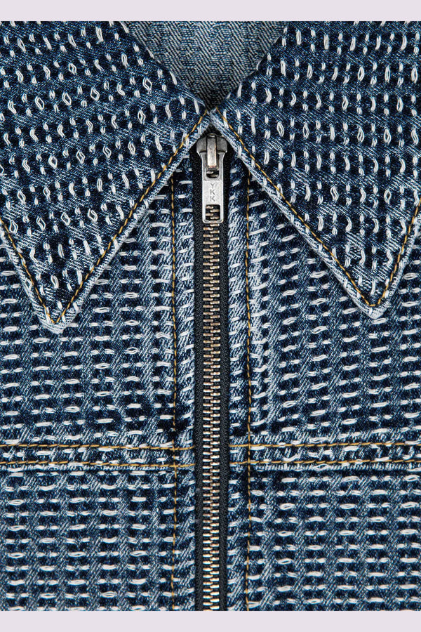 Common Hype Commons Threaded Denim Jacket - Blue
