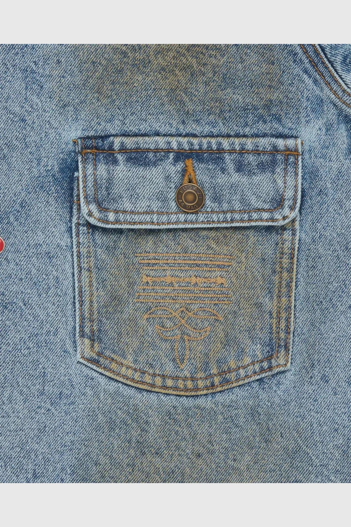 Fugazi Stone Rivet Denim Jacket Mud Washed