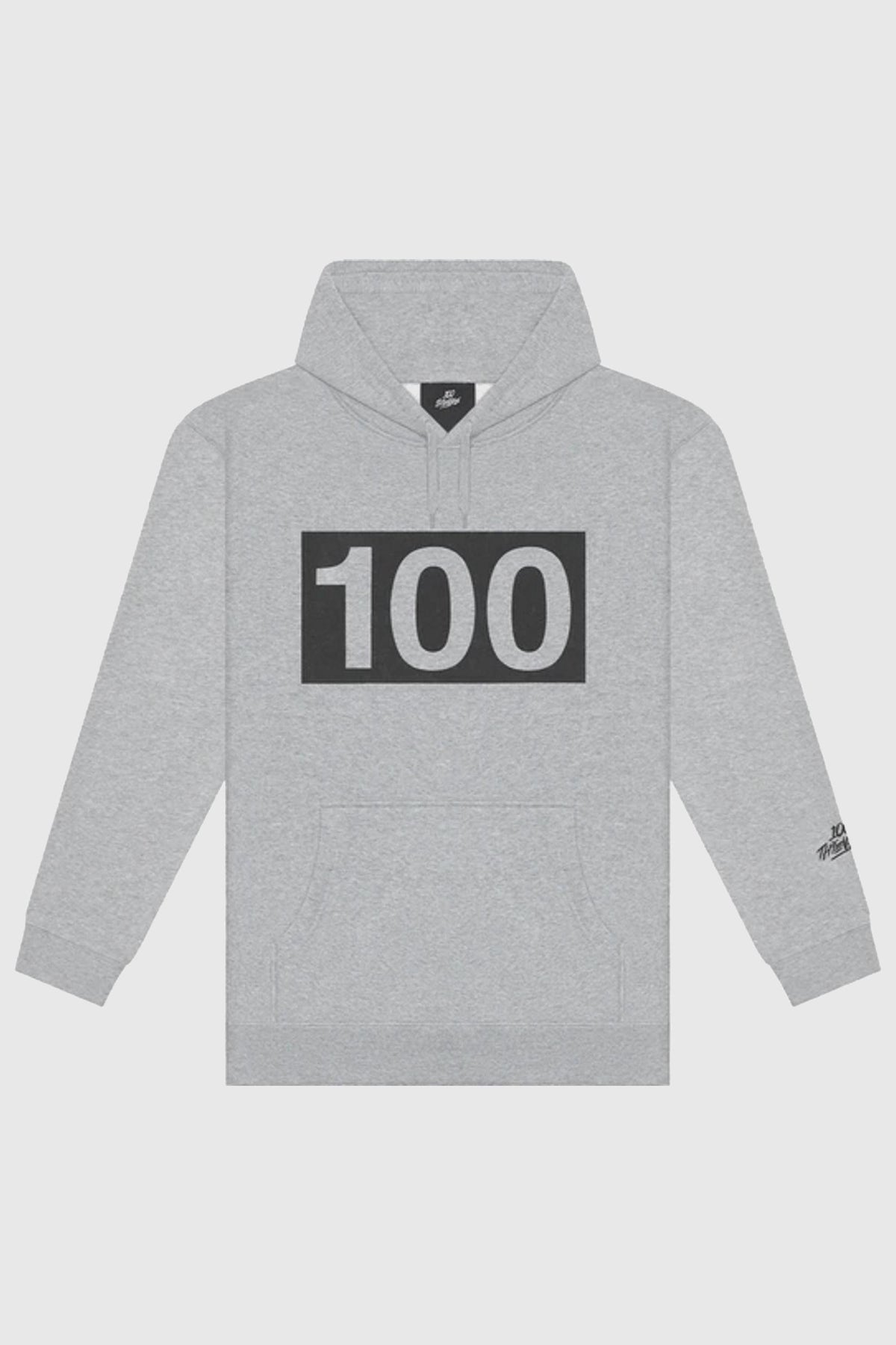 100 Thieves Numbers Hoodie Grey