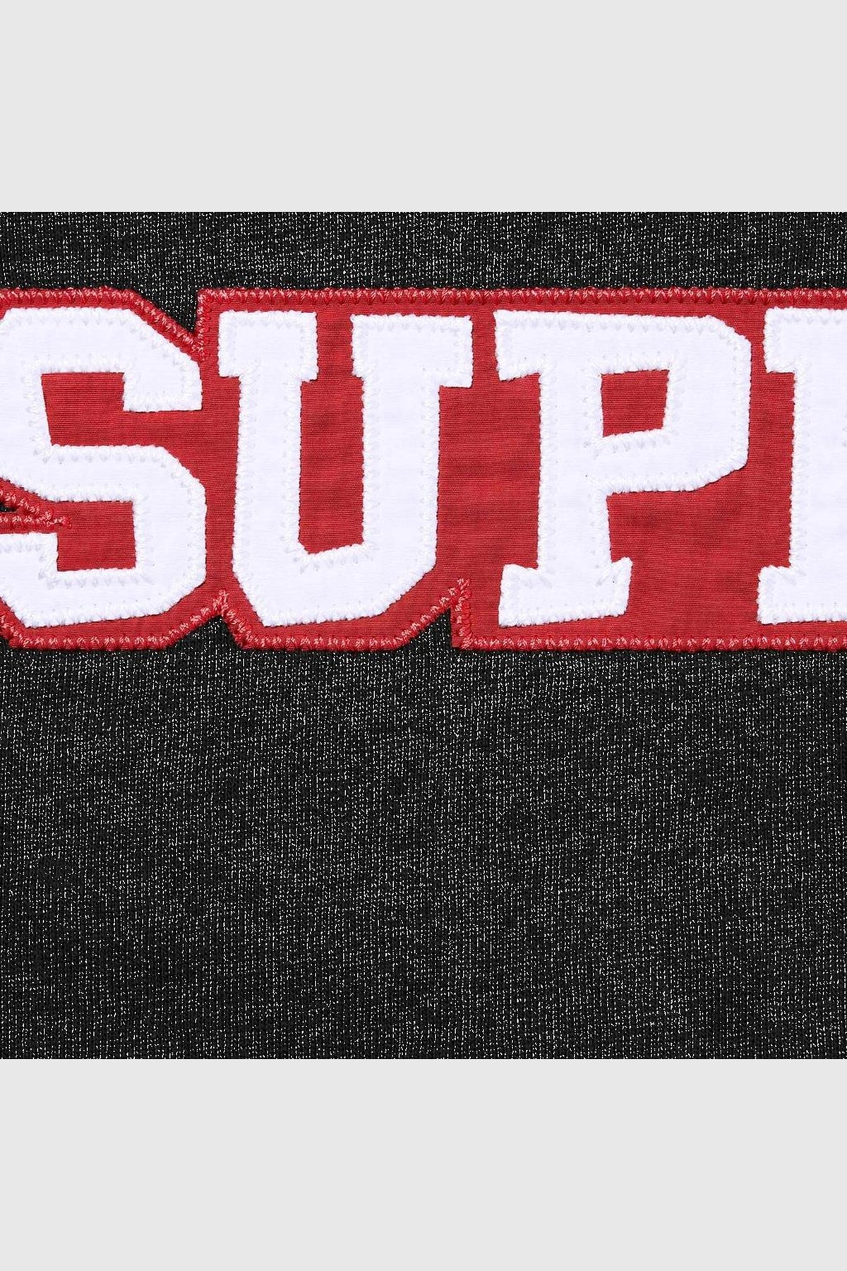 Supreme Satin Applique S/S Top Black