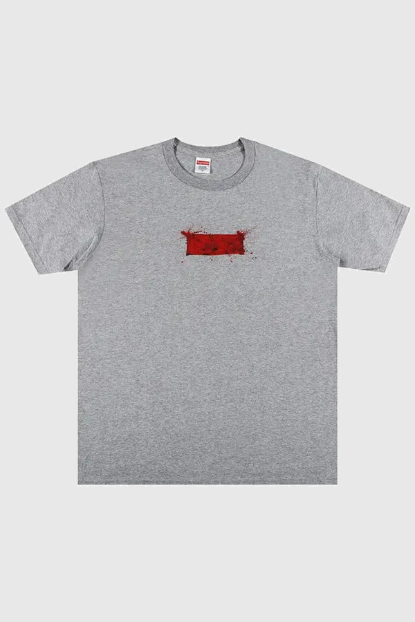 Supreme Ralph Steadman Box Logo Tee Heather Grey