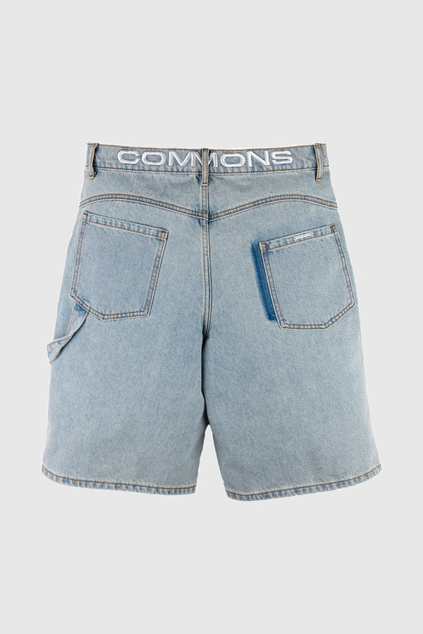 Common Hype Star Washed Denim Short - Iceberg