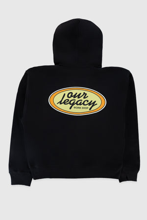 Stussy Our Legacy Work Shop Oval Zip Hoodie - Black