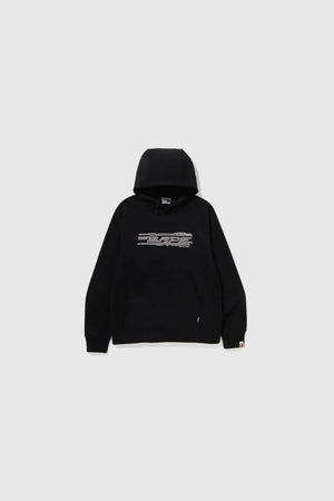 BAPE Embroidery Pullover Hoodie Black