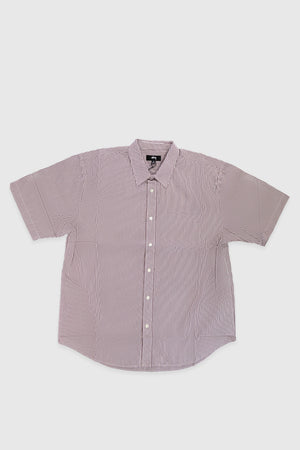 Stussy Boxy Ss Shirt 8 Ball - Burgundy Stripe