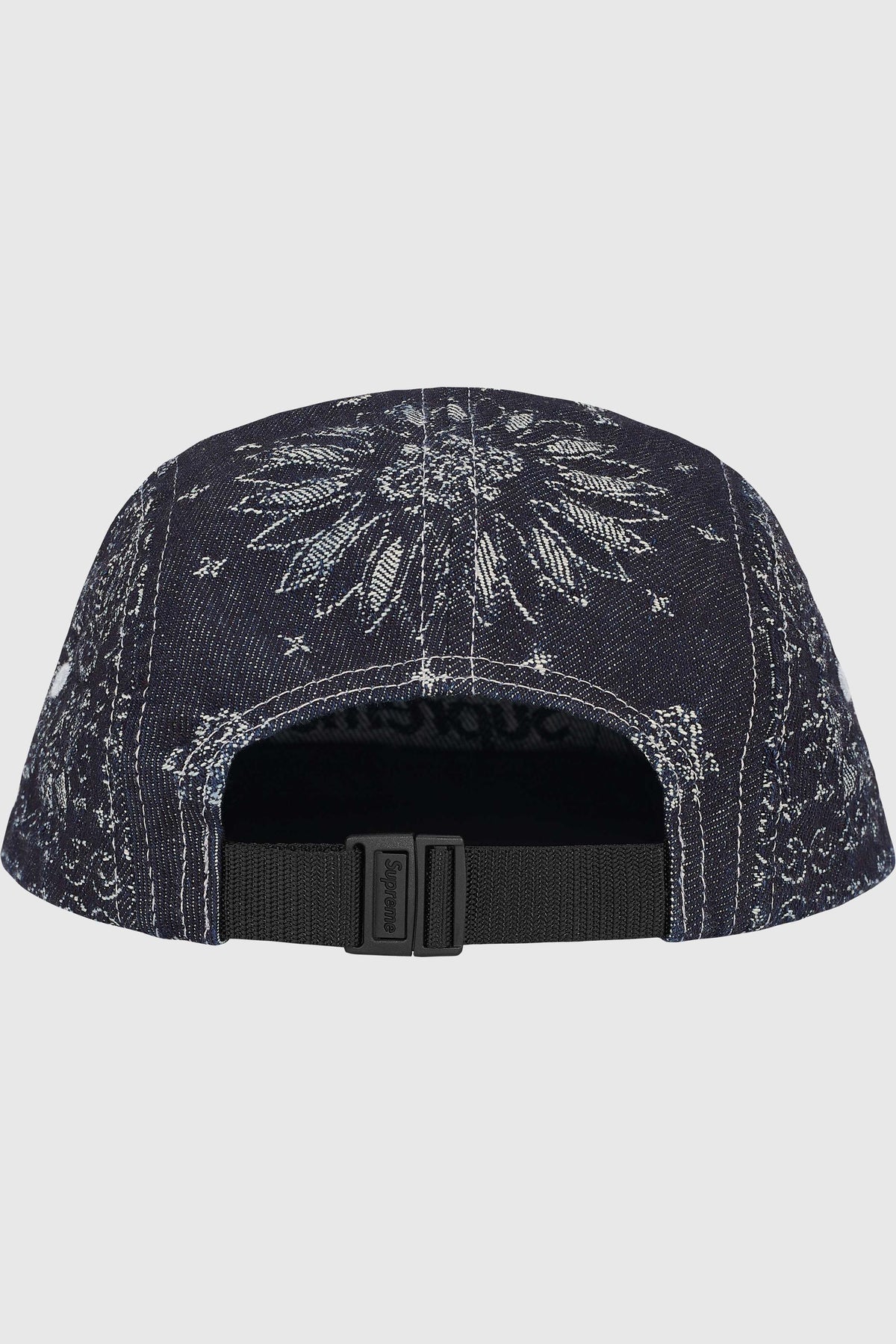 Supreme Bandana Jacquard Denim Camp Cap (SS25) - Indigo