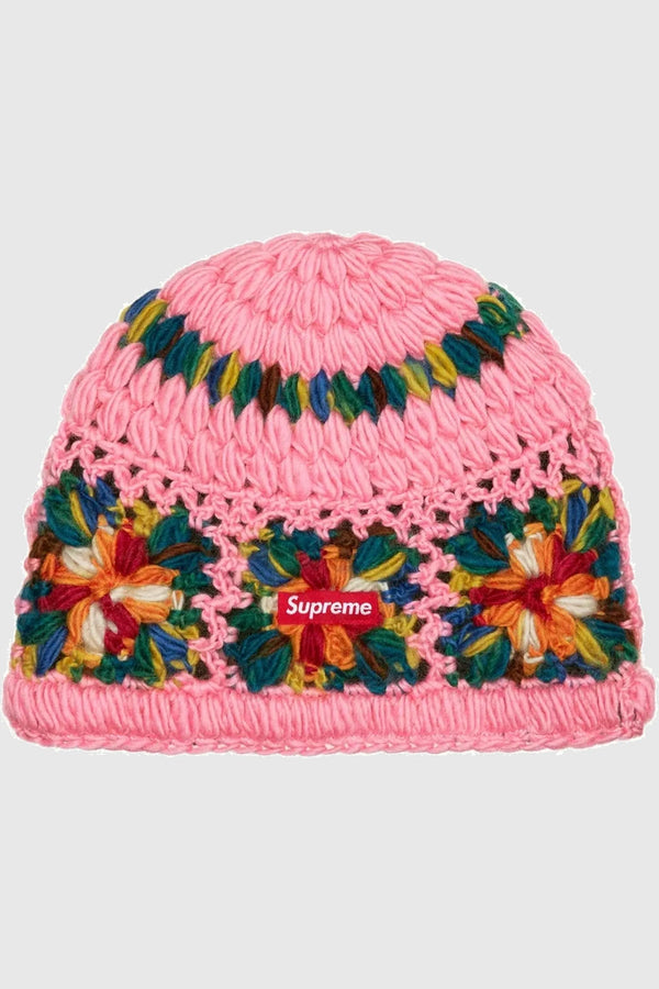 Supreme Crochet Beanie (SS25) - Pink