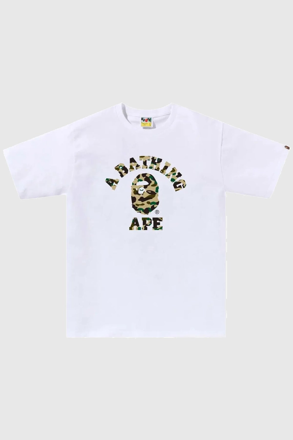 BAPE 1st Camo College Tee - White