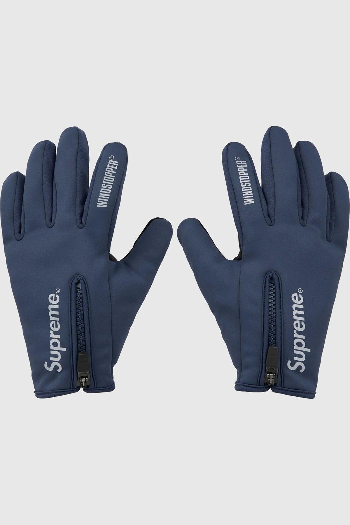 Supreme WiNDSTOPPER Zip Gloves Navy