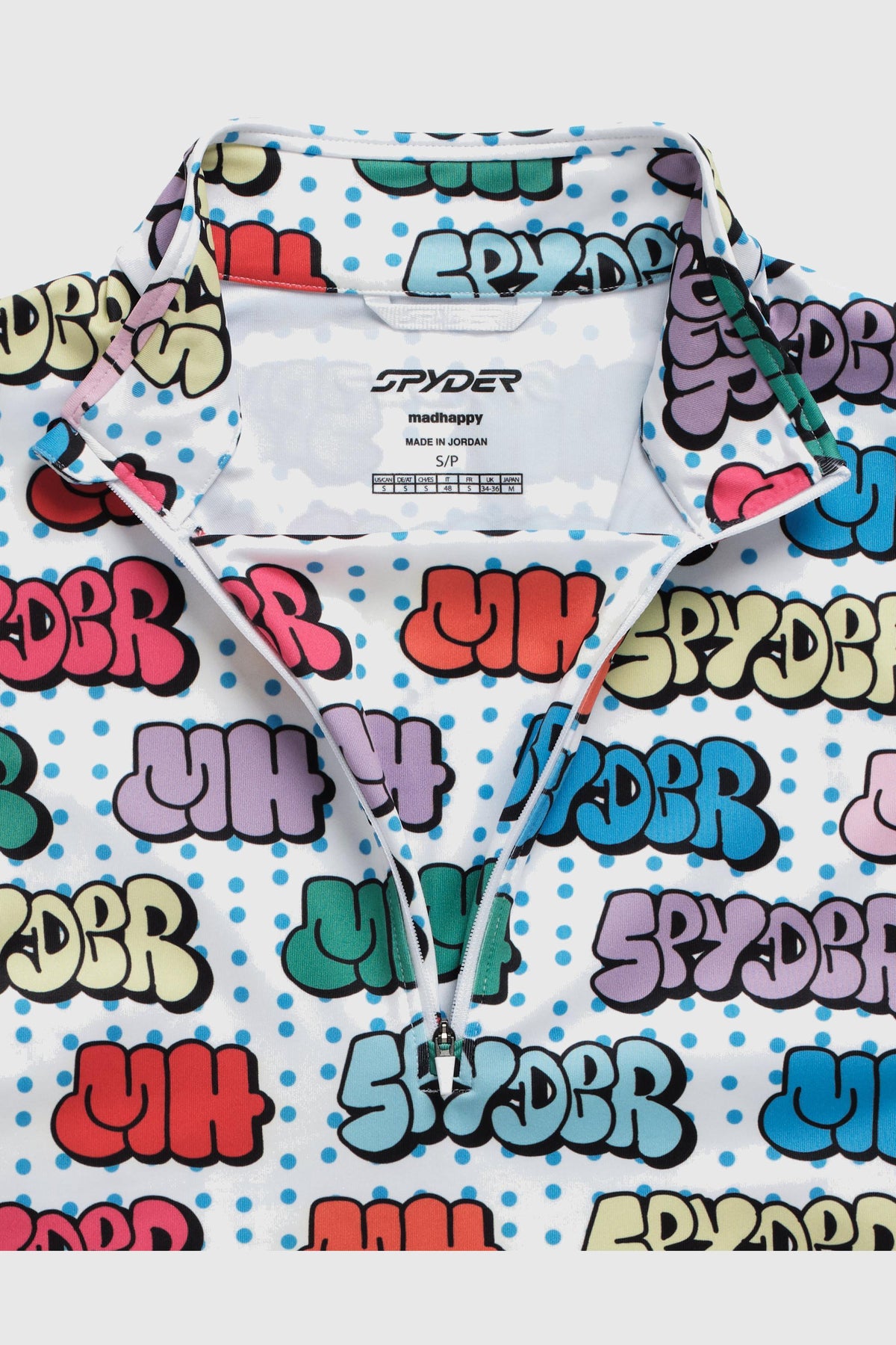 Madhappy Spyder All Over Print Sublimated Quarter Zip - multi