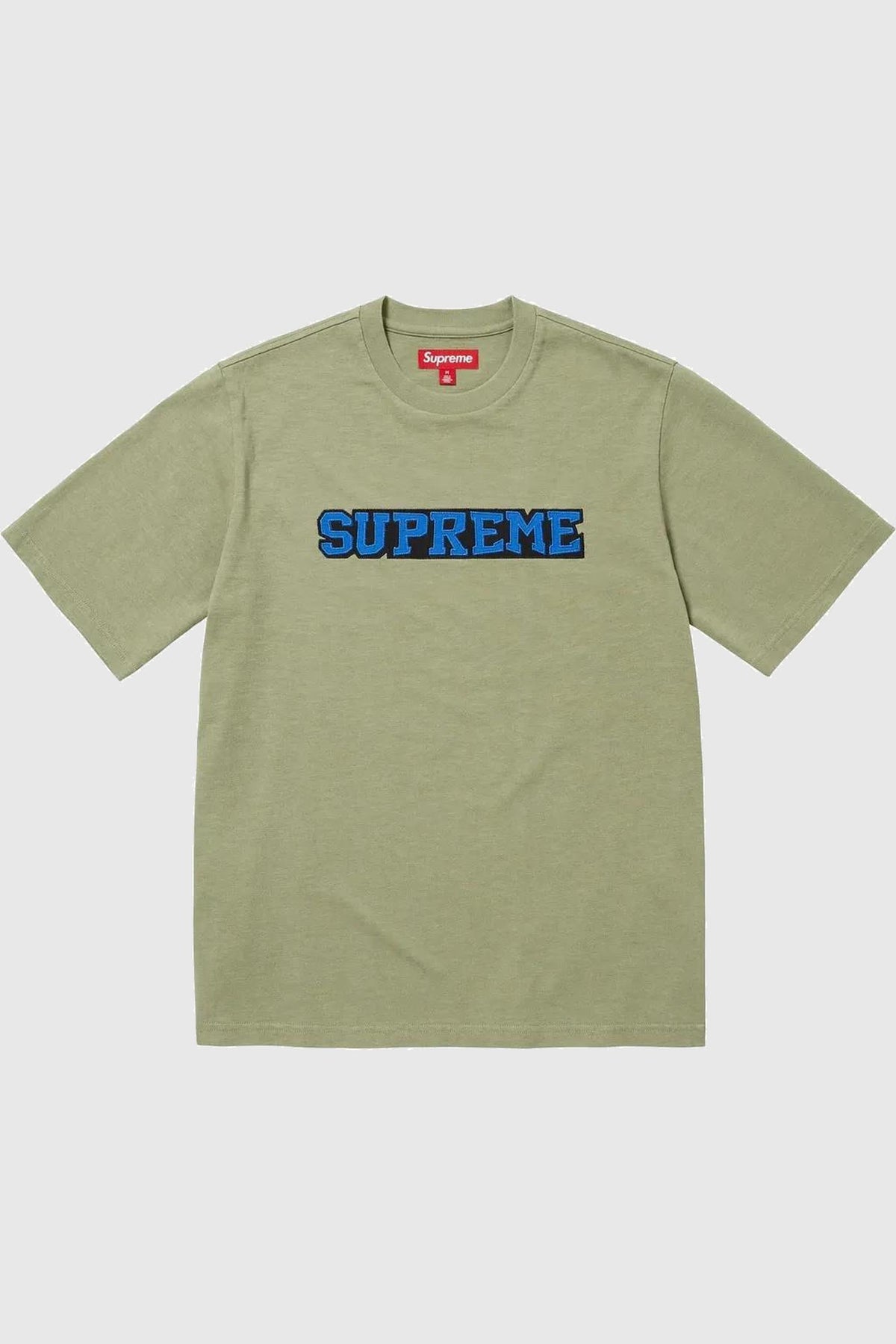 Supreme Satin Applique S/S Top Olive