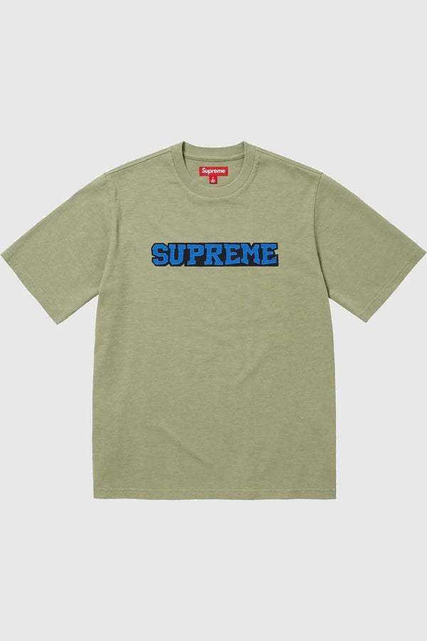 Supreme Satin Applique S/S Top Olive