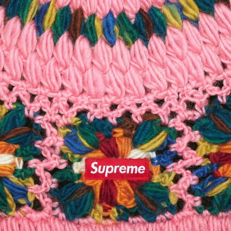 Supreme Crochet Beanie (SS25) - Pink