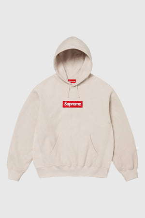 Supreme Box Logo Hooded Sweatshirt Stone