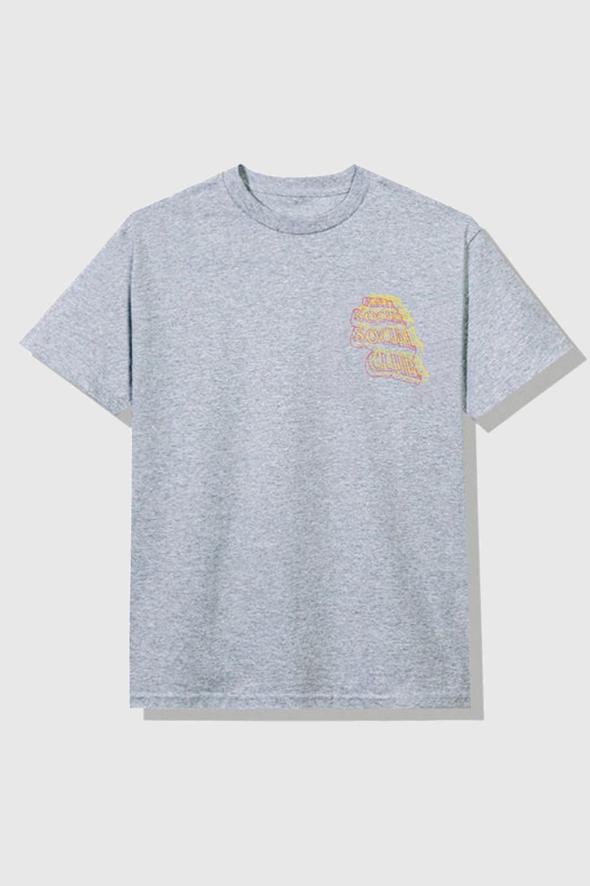 Anti Social Social Club Neon Lights And A Lot Of Rain T-shirt Heather Grey