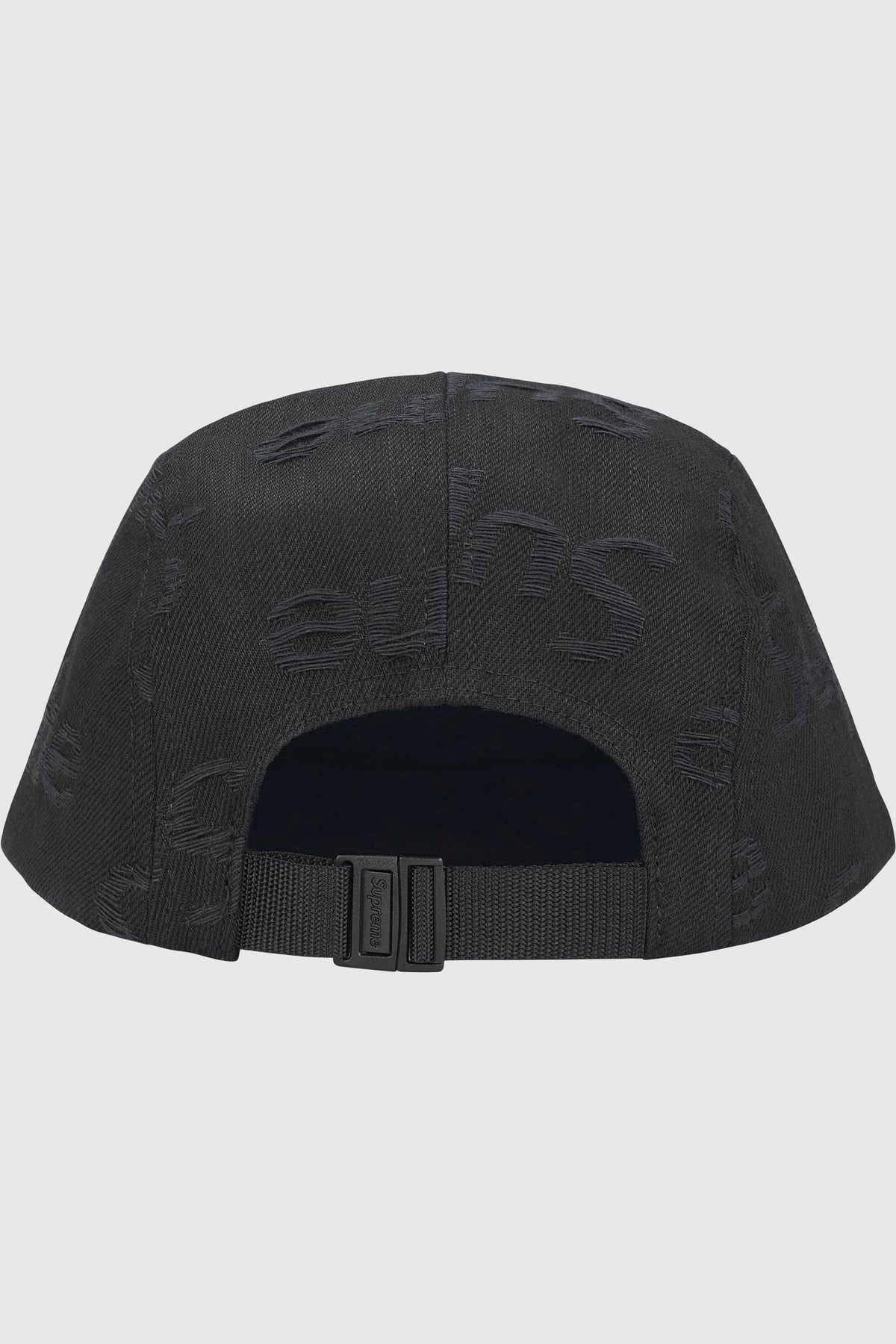 Supreme Supreme Jacquard Logos Denim Camp Cap (SS25) - Black