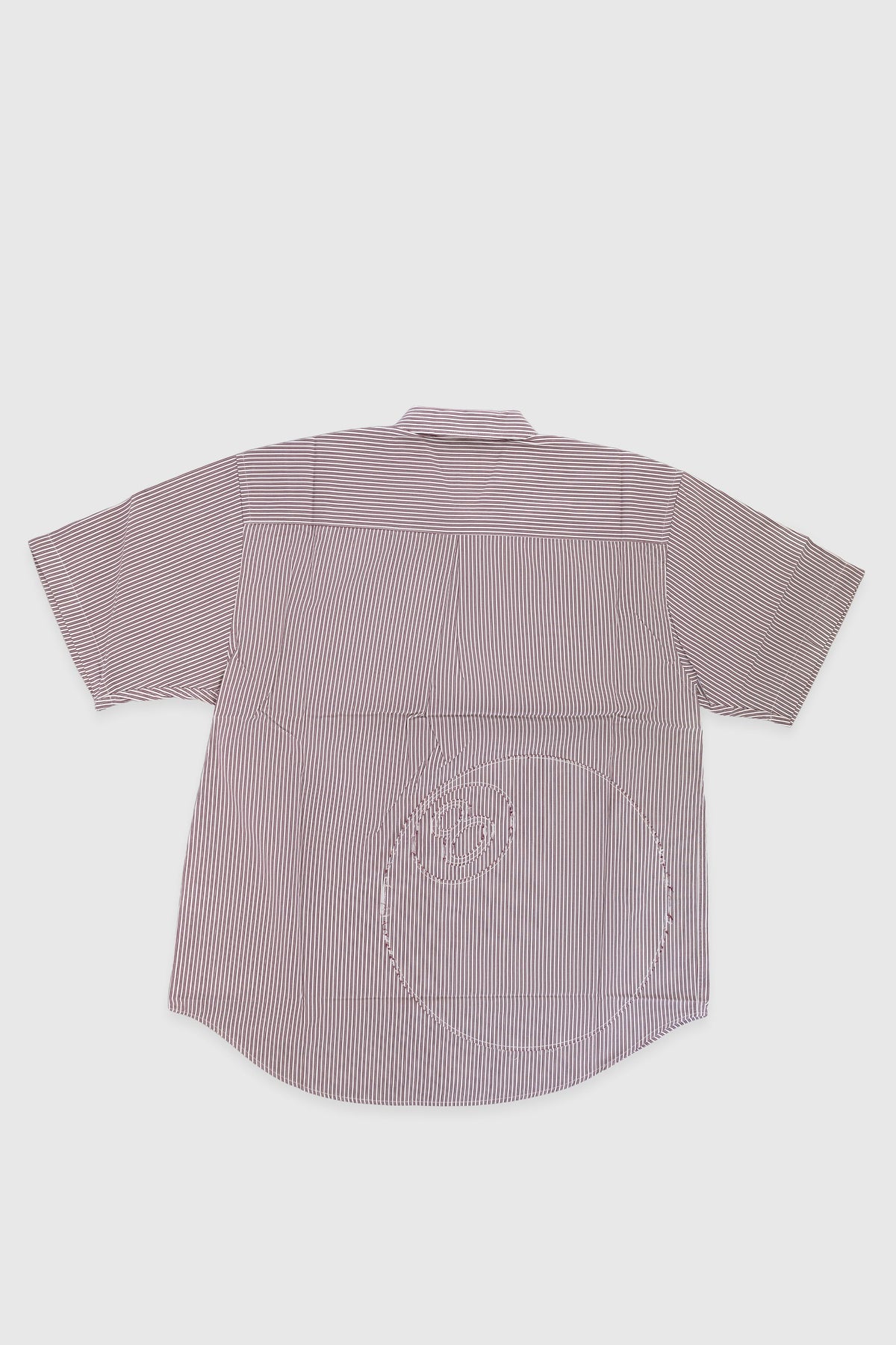 Stussy Boxy Ss Shirt 8 Ball - Burgundy Stripe