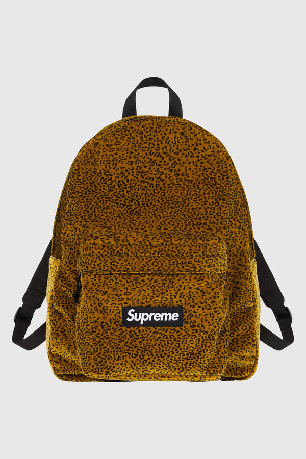 Supreme Supreme Velvet Backpack (SS25) - Tan Leopard