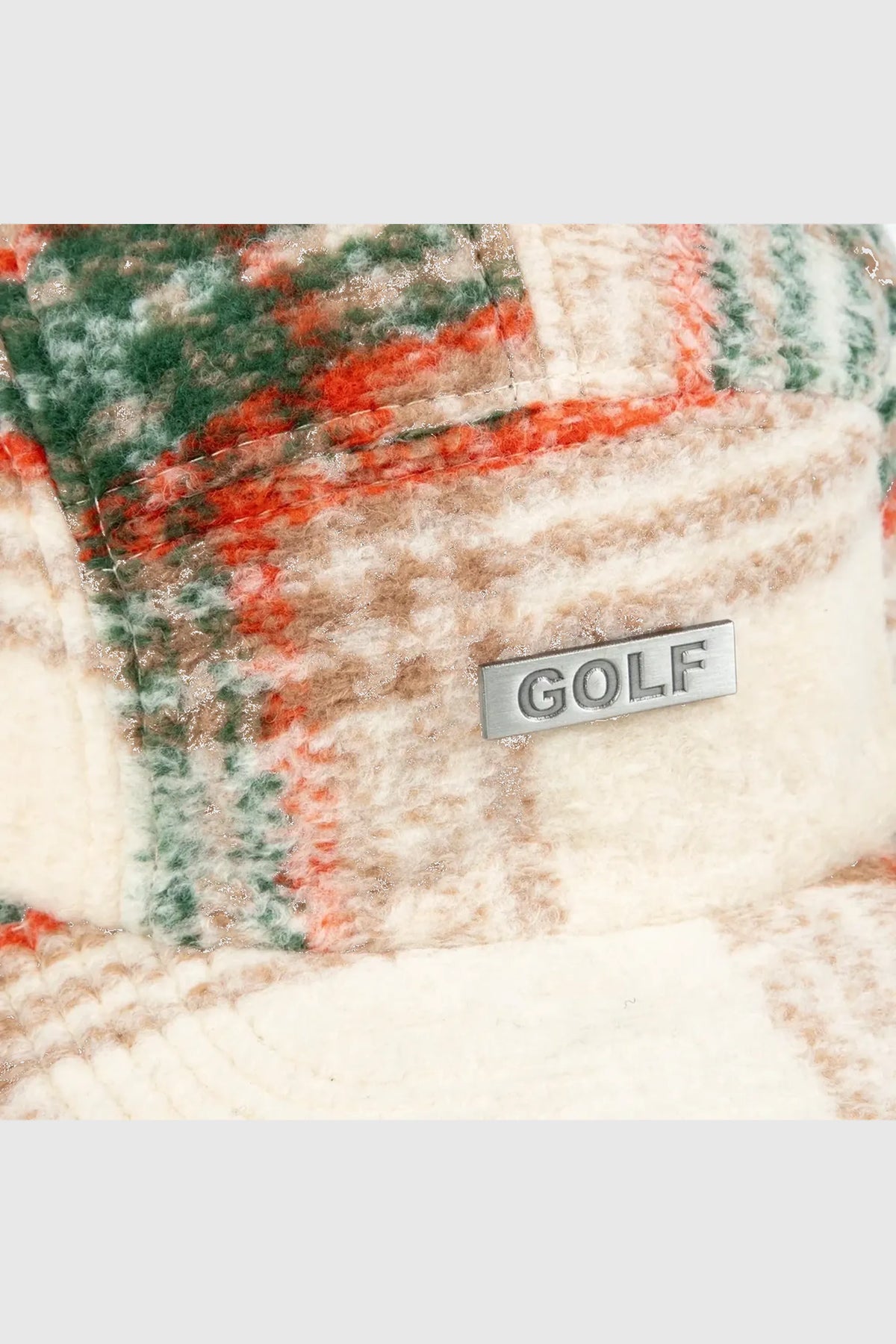 Golf Wang Logger Plaid Camp Hat Cream