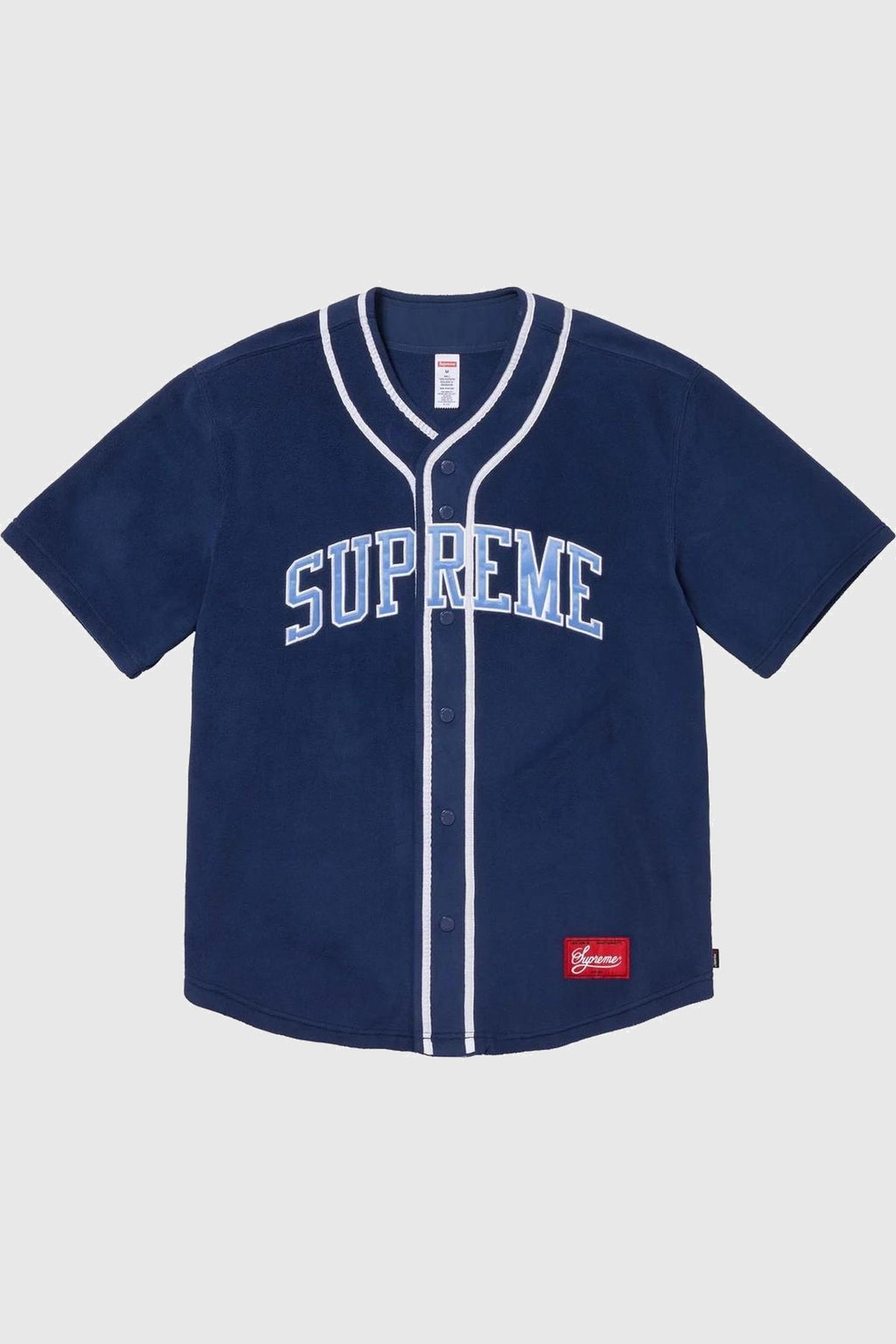 Supreme Polartec Baseball Jersey Navy