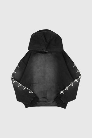 Common Hype Pearled Star Hoodie - Black