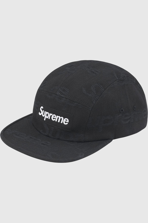 Supreme Supreme Jacquard Logos Denim Camp Cap (SS25) - Black